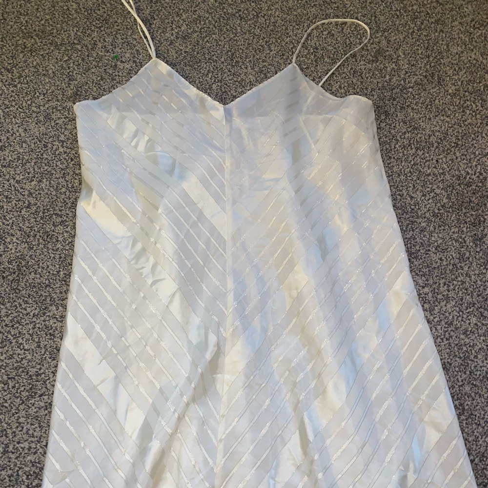 Slip dress white and gold